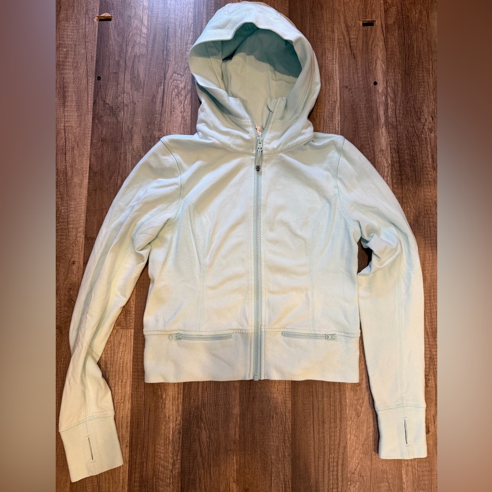 Lululemon Athletica Mint Ligjt Blue/Green Zip-Up Jacket Women’s 8 EUC - Picture 2 of 8